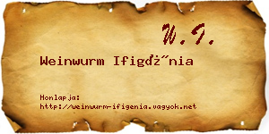 Weinwurm Ifigénia névjegykártya
